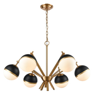 Blind Tiger 32'' Wide 6-Light Chandeliers - Black