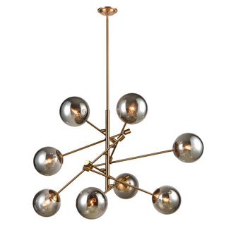 Accelerated Returns 34'' Wide 8-Light Chandeliers - Aged Brass