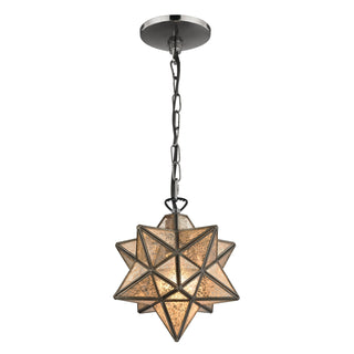 Moravian Star 9'' Wide 1-Light Mini Pendant - Oil Rubbed Bronze