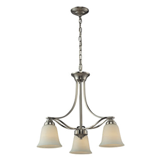 3 Light Chandeliers In Brushed Nickel