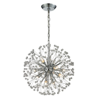 Starburst 18'' Wide 9-Light Chandeliers - Polished Chrome