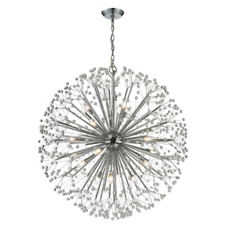 Starburst 36'' Wide 19-Light Chandeliers - Polished Chrome