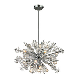 Starburst 26'' Wide 19-Light Chandeliers - Polished Chrome