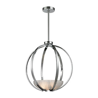 Sculptive 20'' Wide 3-Light Pendant - Polished Chrome