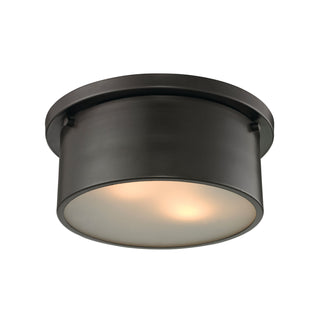 Simpson 10'' Wide 2-Light Flush Mount - Oil Rubbed Bronze