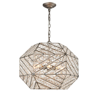 Constructs 20'' Wide 8-Light Chandeliers - Weathered Zinc