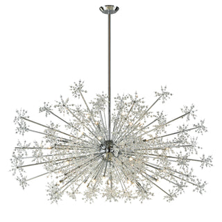 Snowburst 72'' Wide 30-Light Chandeliers - Polished Chrome