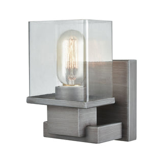 Hotelier 5'' Wide 1-Light Vanity Light - Weathered Zinc