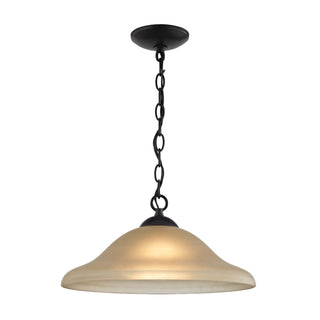 Conway 15'' Wide 1-Light Pendant - Oil Rubbed Bronze with Light Amber Glass