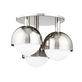 Foster Semi Flush Polished Nickel