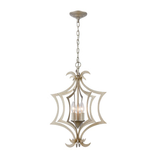 Delray 15'' Wide 3-Light Pendant - Aged Silver