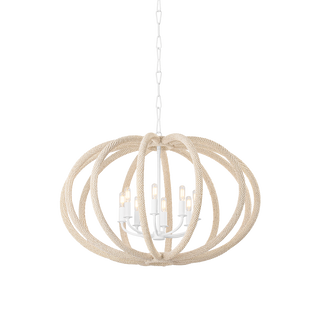 LEWISTON CHANDELIER WHITE PLASTER