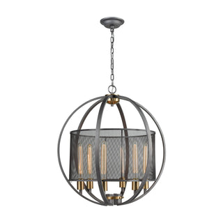 Ellicott 24'' Wide 6-Light Chandeliers - Weathered Zinc