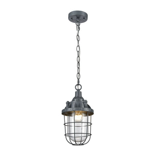 Steel Trap 6'' Wide 1-Light Mini Pendant - Gray