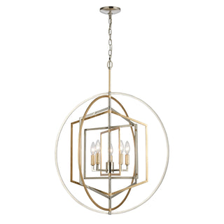 Geosphere 27'' Wide 5-Light Chandeliers - Polished Nickel