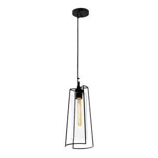 Cere Indoor/Outdoor Narrow Pendant Light - Matte Black