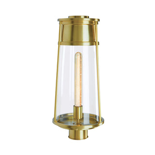 Cone Outdoor Post Lantern Light - Satin Brass