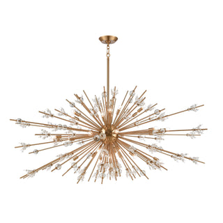 Starburst 72'' Wide 31-Light Chandeliers - Satin Brass