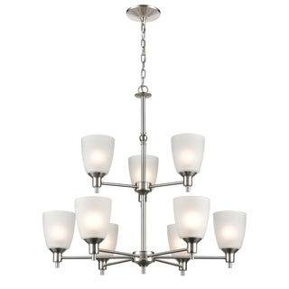 Jackson 29'' Wide 9-Light Chandeliers - Brushed Nickel