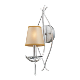 Clarendon 1-Light Sconce in Silver, Shade included