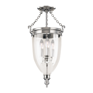 Hanover Semi Flush Polished Nickel