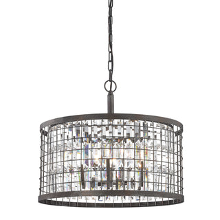 Nadina 22'' Wide 6-Light Chandeliers - Silverdust Iron