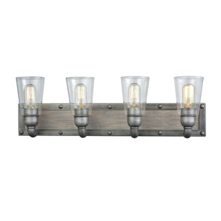 Platform 27'' Wide 4-Light Vanity Light - Weathered Zinc