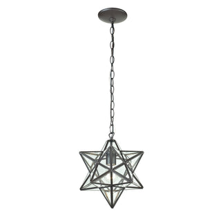 Star 9'' Wide 1-Light Mini Pendant - Oil Rubbed Bronze