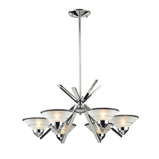 Refraction 26'' Wide 6-Light Chandeliers - Polished Chrome