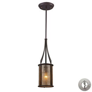 Barringer 6'' Wide 1-Light Mini Pendant - Aged Bronze (Includes Adapter Kit)