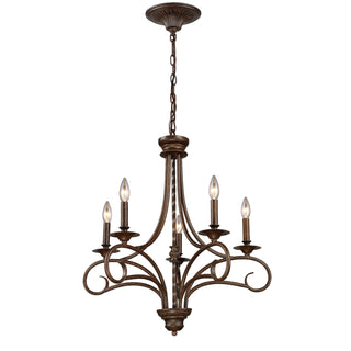 Gloucester 24'' Wide 5-Light Chandeliers - Weathered Bronze