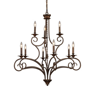 Gloucester 35.5'' Wide 9-Light Chandeliers - Weathered Bronze