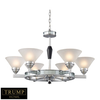 Mercer 30'' Wide 6-Light Chandeliers - Polished Chrome