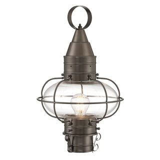 Classic Onion Outdoor Post Light - Bronze with Clear Glass