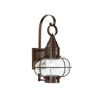 Classic Onion Outdoor Wall Light - Bronze with Clear Glass