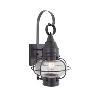 Classic Onion Outdoor Wall Light - Gun Metal with Seeded Glass