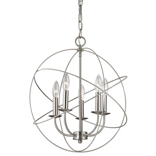 Williamsport 18'' Wide 5-Light Chandeliers - Brushed Nickel