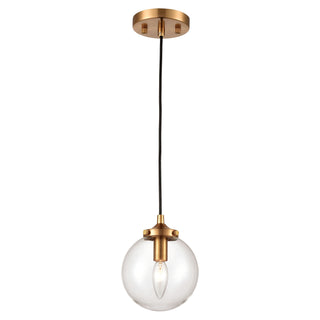 Boudreaux 6'' Wide 1-Light Mini Pendant - Matte Black with Antique Gold