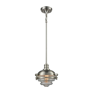 Riley 10'' Wide 1-Light Mini Pendant - Satin Nickel