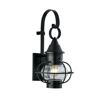 Classic Onion Outdoor Wall Light - Black With Clear Glass