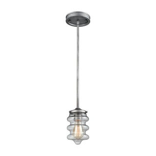 Synchronis 5'' Wide 1-Light Mini Pendant - Weathered Zinc