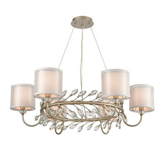 Asbury 34'' Wide 6-Light Chandeliers - Aged Silver