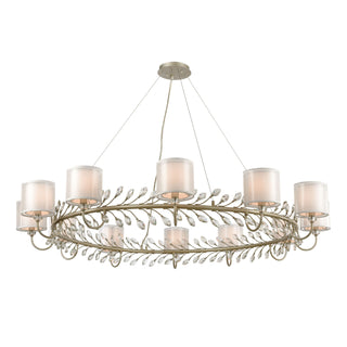 Asbury 62'' Wide 12-Light Chandeliers - Aged Silver