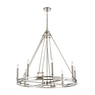 Bergamo 8-Light Chandeliers in Polished Nickel