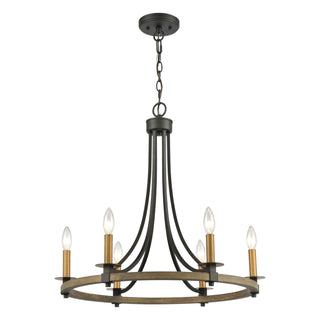 Woodbridge 24'' Wide 6-Light Chandeliers - Matte Black