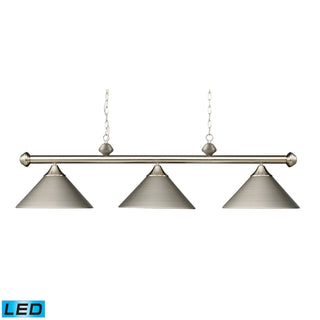 Casual Traditions 51'' Wide 3-Light Linear Chandeliers - Satin Nickel