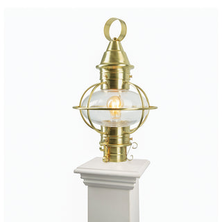 American Onion Outdoor Post Light - Satin Brass