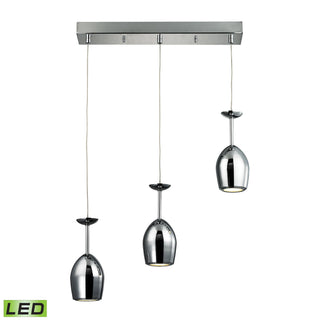 Vasso Chromo 3'' Wide 3-Light Mini Pendant - Polished Chrome