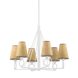 Pendelton Chandelier White Plaster