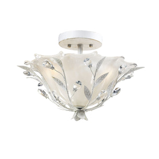 Circeo 17'' Wide 2-Light Semi Flush Mount - Antique White